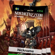 NordicFuzzCon 2014 Badges : Attendee (by Titash)