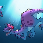 Nage avec les dinosaures
