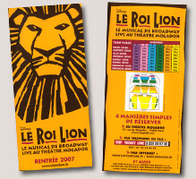 Brochure Roi Lion