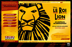 Le Roi Lion à Paris - Théatre Mogador - Site Internet
